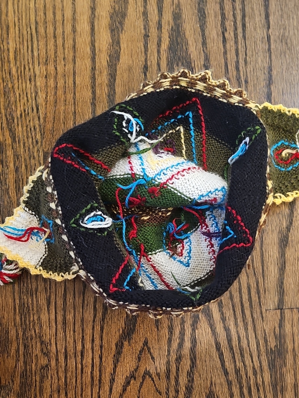 Colorful Knit Beanie with Pom-Poms - Picture 5 of 5